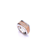 Men's Diamond Ring Rose and White Gold A093MR793-1